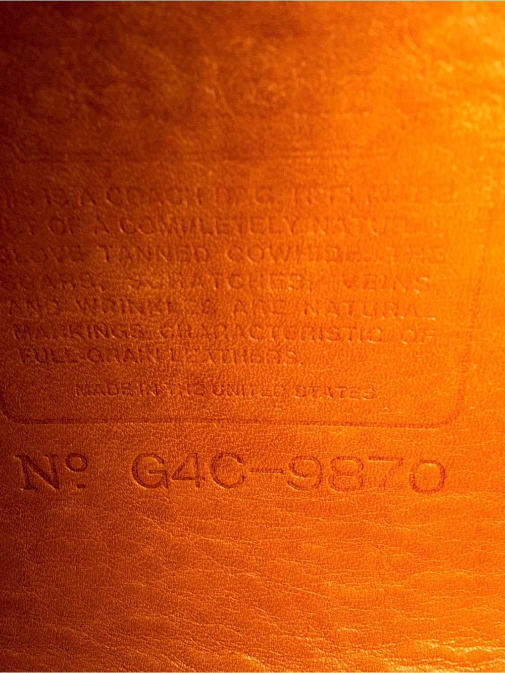 Gorgeous Vintage Coach Court Bag, in
British Tan, Made in July 1994! - Picture 8 of 8